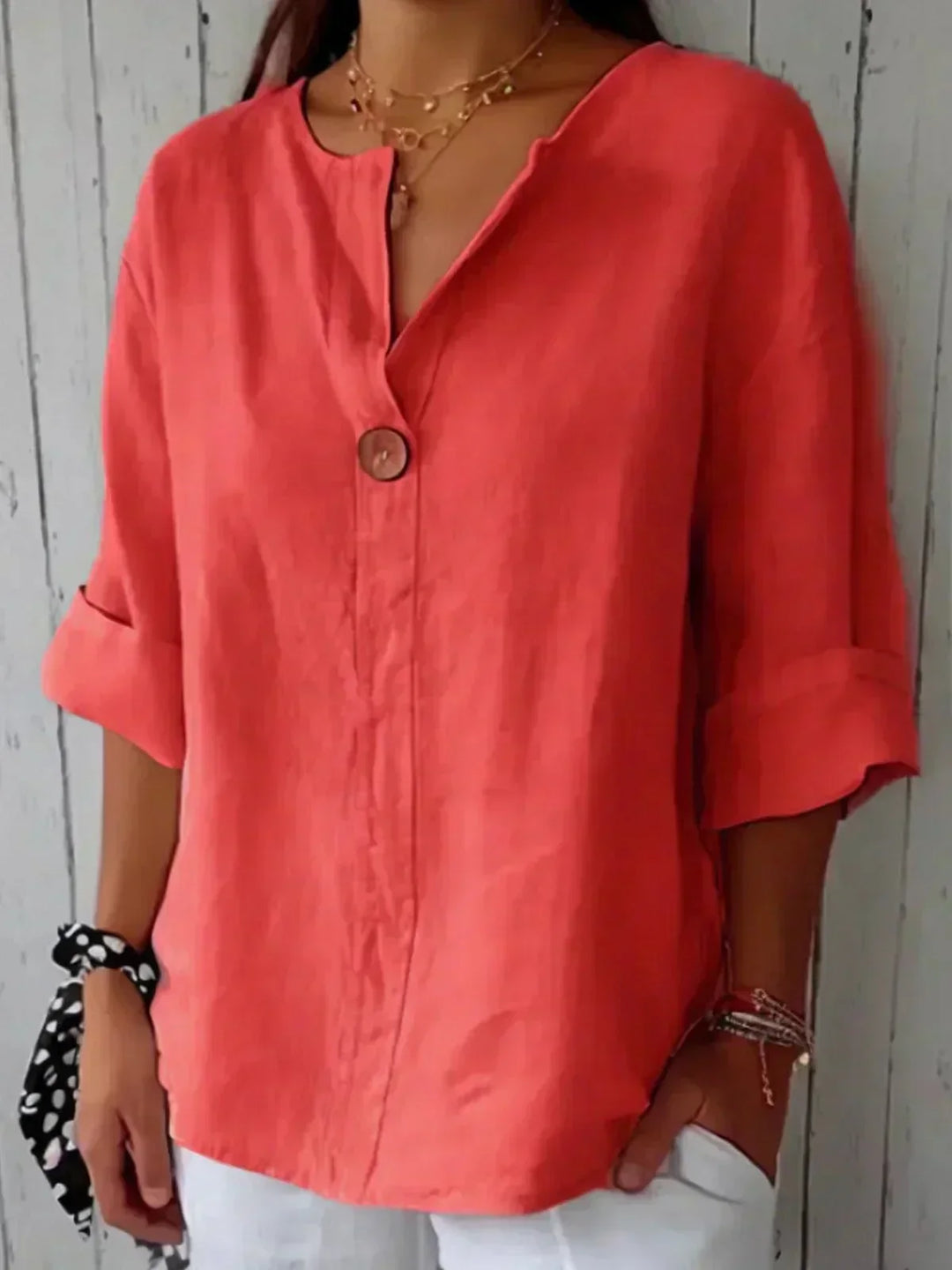Zamma | Relaxed V Neck Top
