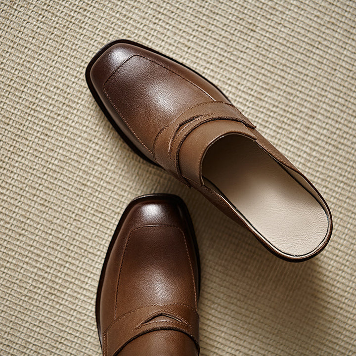 Lola Genuine Leather Mules
