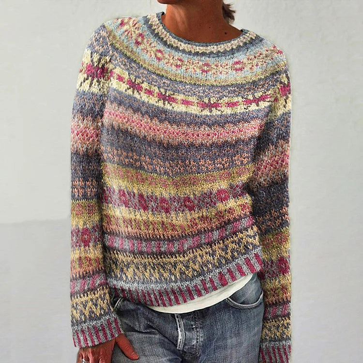 Lynette - Retro Scandinavian knitted sweater