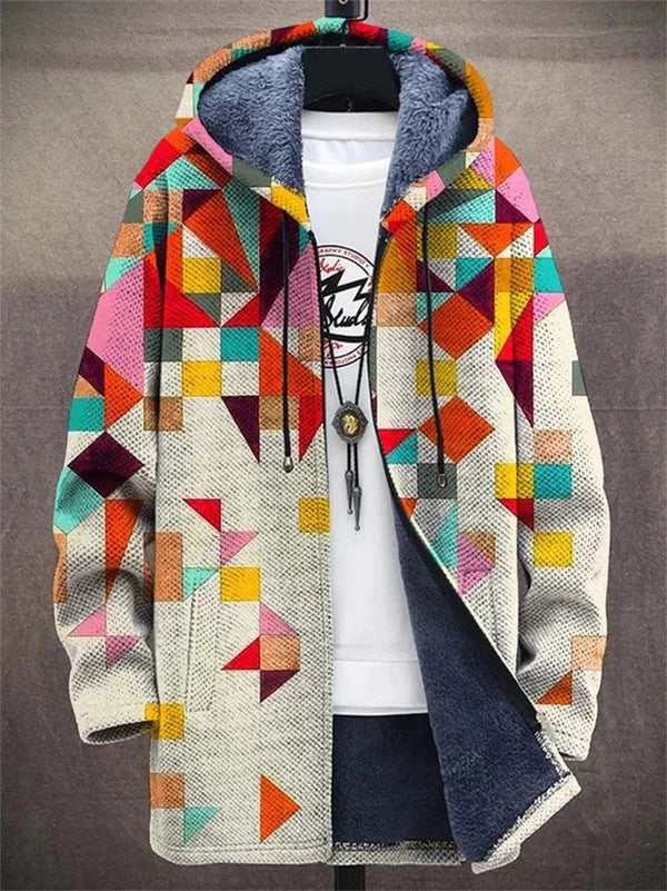 Adrienne - Luxurious, artistically inspired zip-up hoodie