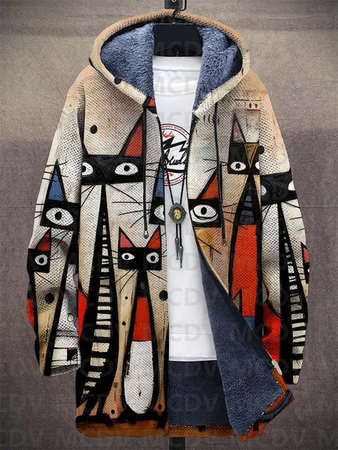 Megan - Luxurious, artistically inspired zip-up hoodie