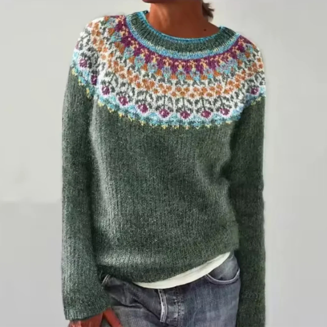 Sheryl - Retro Scandinavian knitted sweater