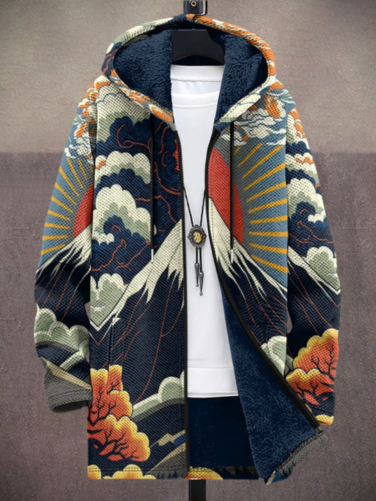 Maree - Luxurious, artistically inspired zip-up hoodie