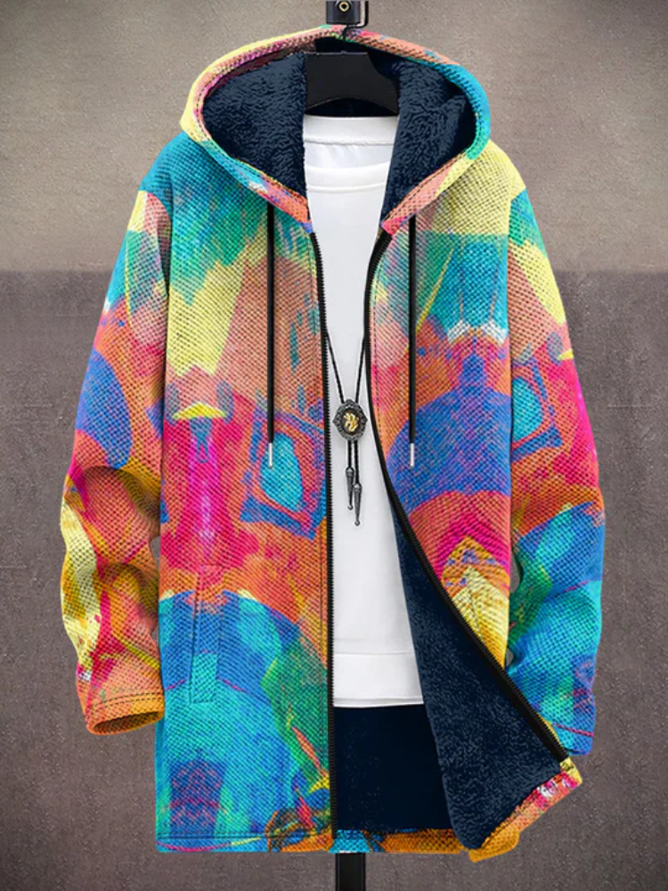 Rachel - Luxurious, artistically inspired zip-up hoodie