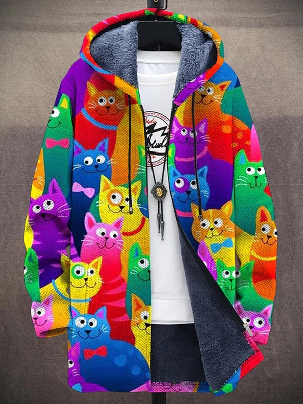 Leah - Luxurious, artistically inspired zip-up hoodie