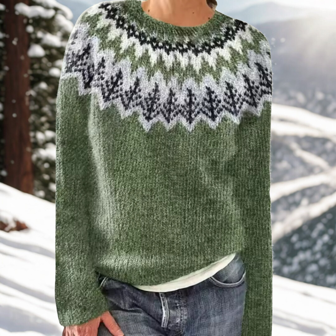 Eira – Warm sweater with Classic Winter Details