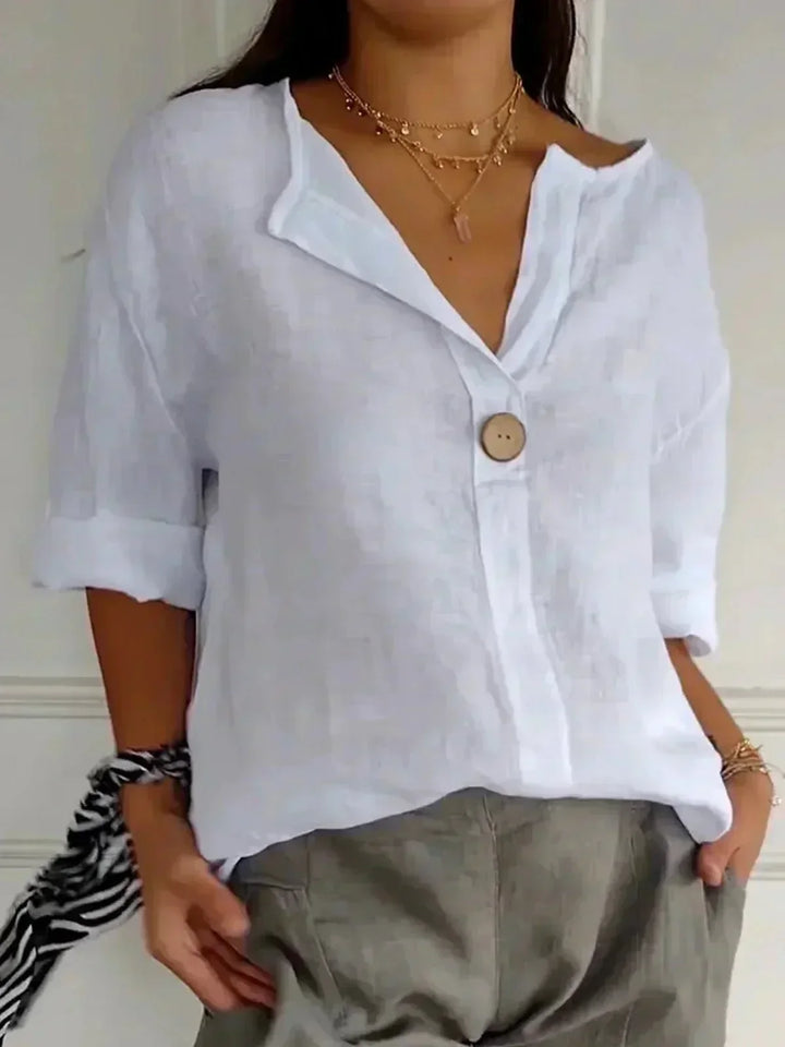 Zamma | Relaxed V Neck Top