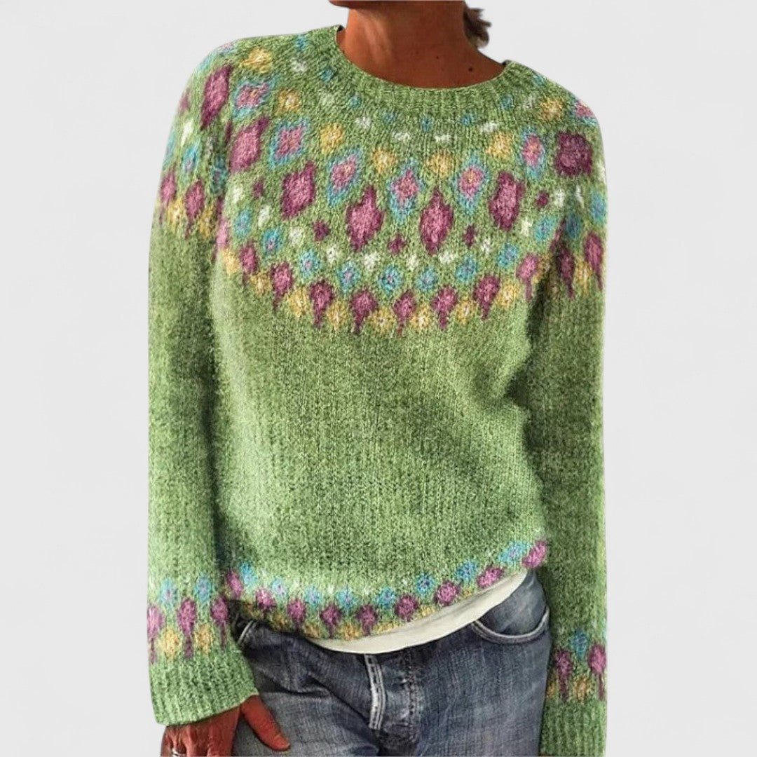 Pauline - Retro Scandinavian knitted sweater